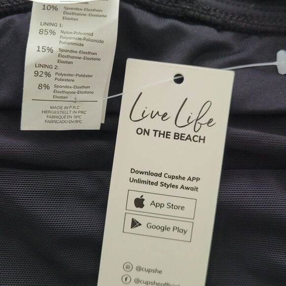 Cupshe one piece swimsuit suit with sheer trim - Picture 2 of 7